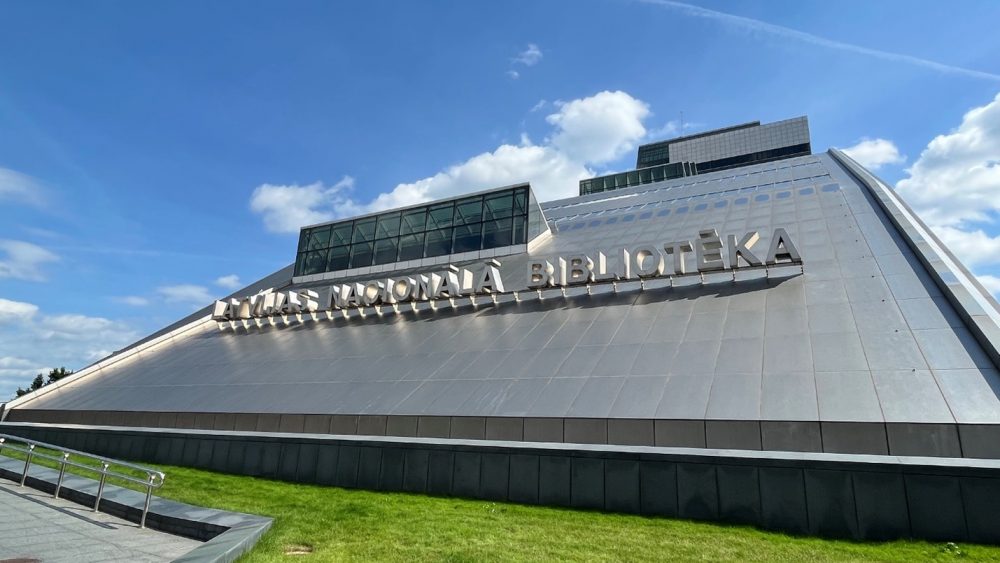 Building of Latvia's National Library in Riga